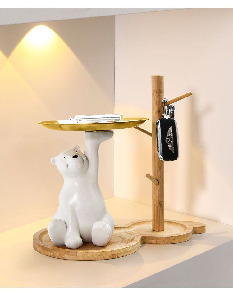 可愛いデザイン 北欧 木製 鍵置き 気質アップ アクセサリースタンド 鍵